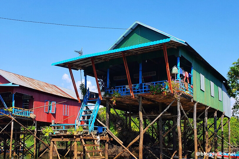 những ngôi nhà tại Kampong Phluk