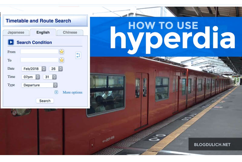 Hyperdia – Website tra cứu hỗ trợ việc đi lại bằng tàu ở Nhật Bản